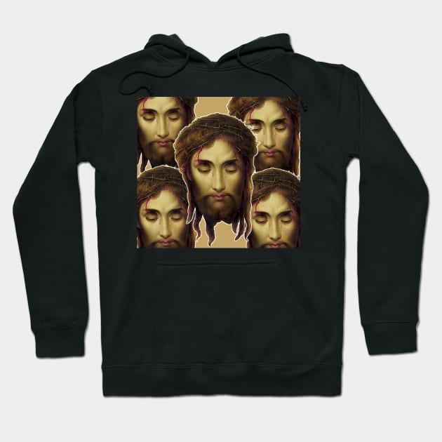 The Holy Face of Jesus Christ on the Via Sacra da Santa Veronica Hoodie by Marccelus